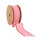 LaRibbons 1 1/2" Wired Ribbon | "Mini Striped" White/Red | 10 Yard Roll